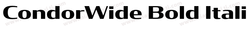 CondorWide Bold Italic字体转换